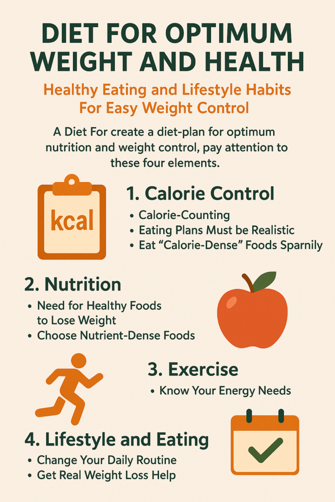 Diet For Optimum Weight and Health